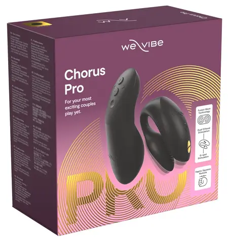We-Vibe Chorus Pro Satin Black - Advanced Partner Vibrator, 3 Motors