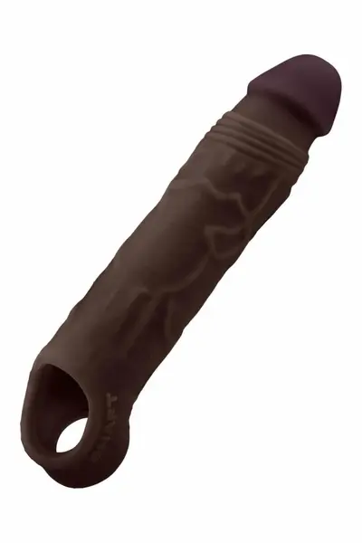 SHAFT Sheath Model F Size 1 Liquid Silicone Sleeve 19.8cm Mahogany