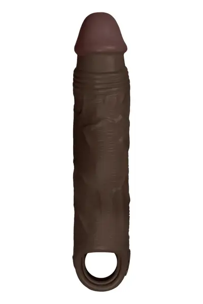 SHAFT Sheath Model F Size 1 Liquid Silicone Sleeve 19.8cm Mahogany