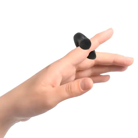 Black&Silver DuckyMania Rechargeable Silicone Finger Massager, Black