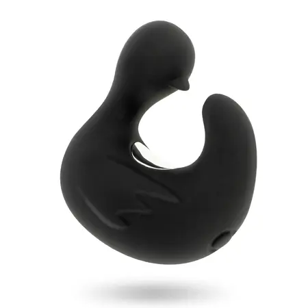 Black&Silver DuckyMania Rechargeable Silicone Finger Massager, Black