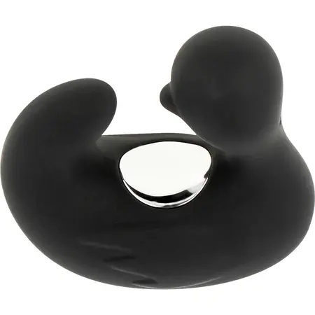 Black&Silver DuckyMania Rechargeable Silicone Finger Massager, Black