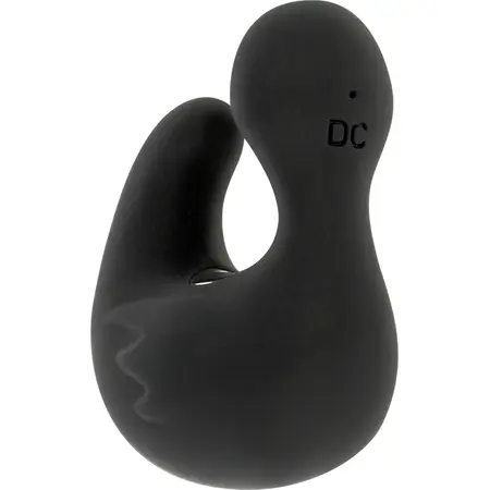 Black&Silver DuckyMania Rechargeable Silicone Finger Massager, Black