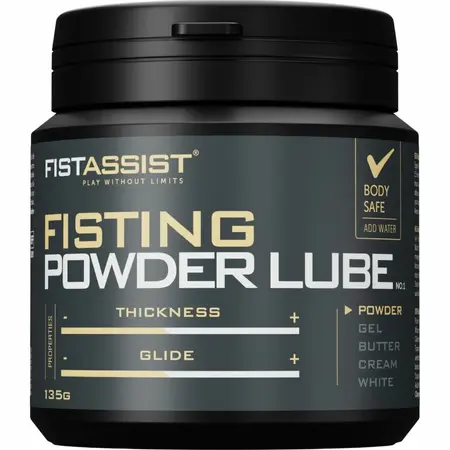 Cobeco Fist Assist Powder Lubricant 135g - Customizable Gel Formula