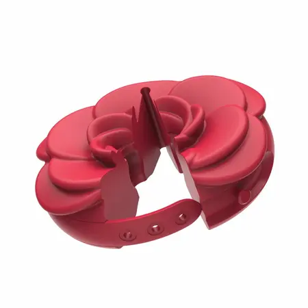 Teazers Vibrating Silicone Nipple Clamps Red - Adjustable & Rechargeable