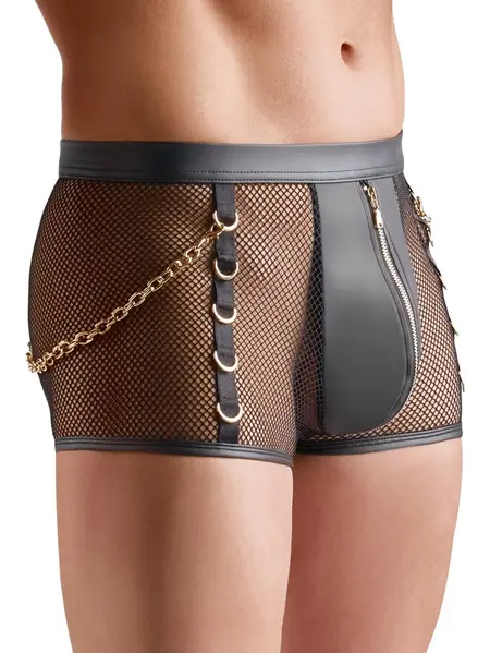 Svenjoyment Net & Wetlook Black Pants 2XL with Gold Accent Rings
