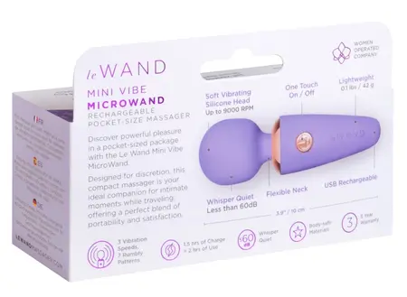 le Wand Mini Microwand Rose Compact Rechargeable Massager 10cm