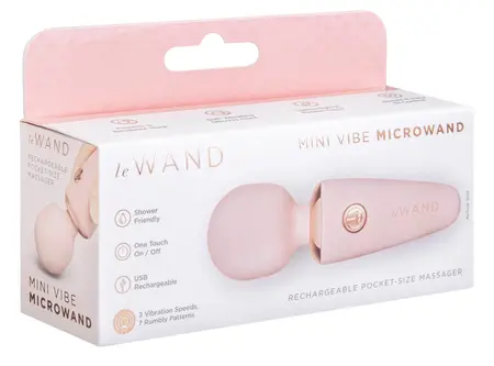 Le Wand Mini Microwand Rose Go - Compact Rechargeable Massage System