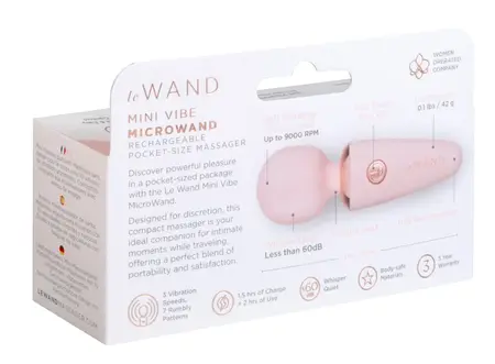 Le Wand Mini Microwand Rose Go - Compact Rechargeable Massage System
