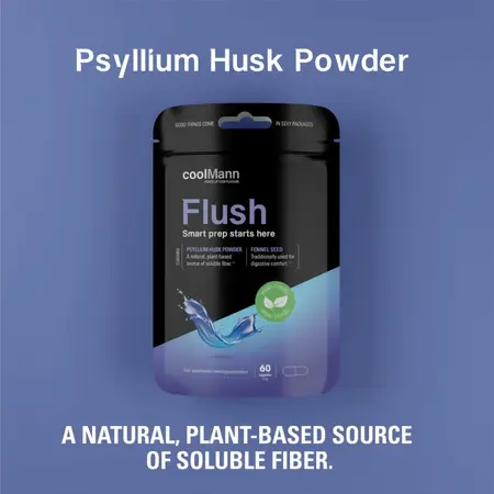 CoolMann Flush Fiber Complex Plant-Based Dietary Supplement 60 Capsules