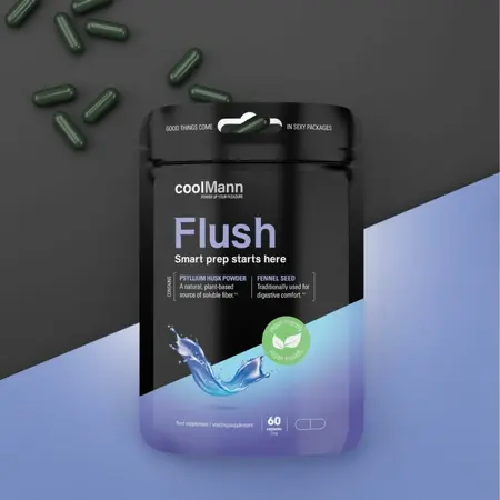CoolMann Flush Fiber Complex Plant-Based Dietary Supplement 60 Capsules