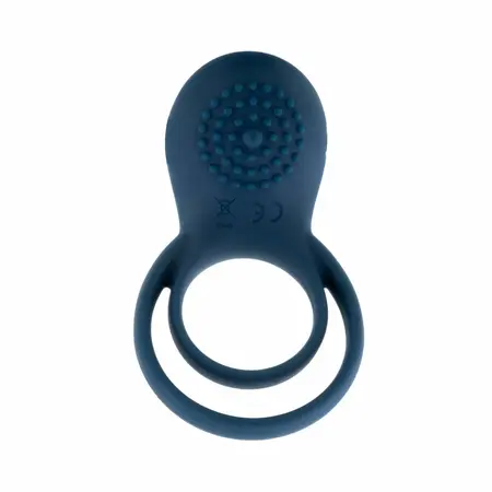 Boners Vibrating Intimate Ring for Couples Blue Silicone Rechargeable