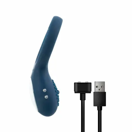 Boners Vibrating Intimate Ring for Couples Blue Silicone Rechargeable