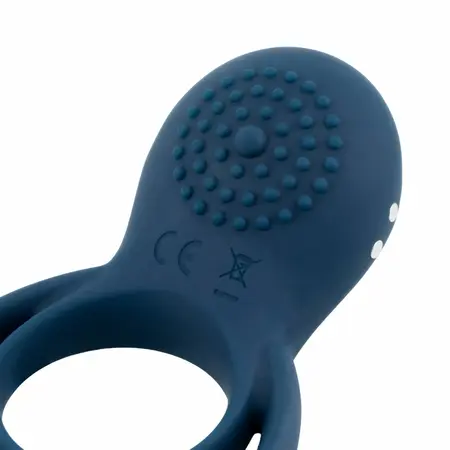 Boners Vibrating Intimate Ring for Couples Blue Silicone Rechargeable