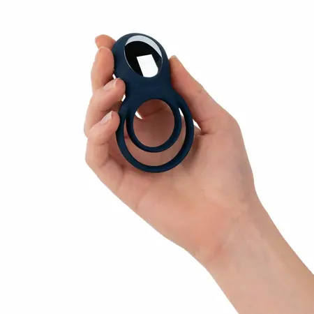 Boners Vibrating Intimate Ring for Couples Blue Silicone Rechargeable