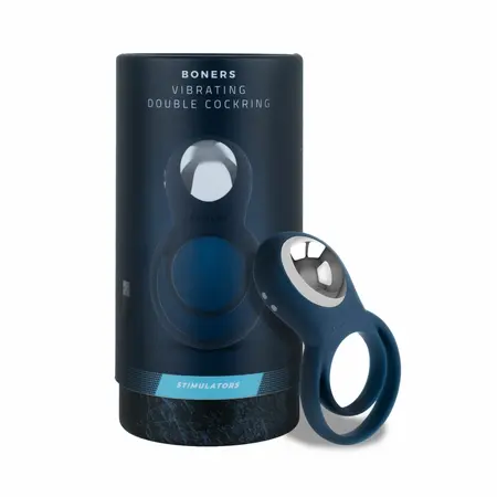 Boners Vibrating Intimate Ring for Couples Blue Silicone Rechargeable