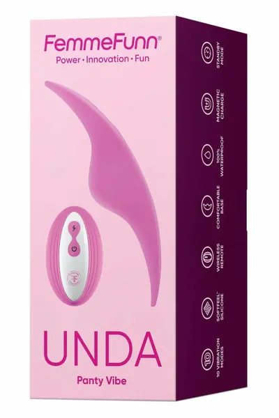 FemmeFunn Unda Pink - Ultra-Thin Wearable Intimate Device, Remote Control