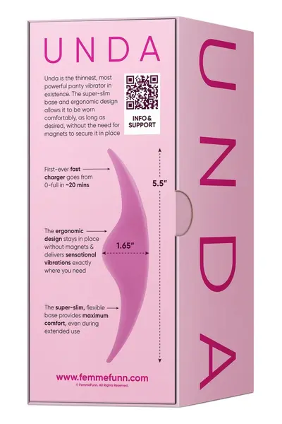 FemmeFunn Unda Pink - Ultra-Thin Wearable Intimate Device, Remote Control