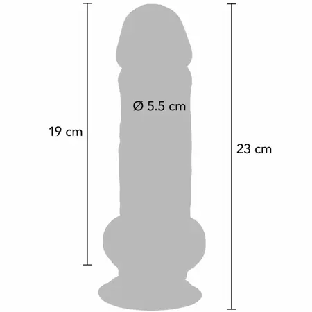 ToyJoy Get Real Deluxe Intimate System Extra Thick 23cm Flesh Tone
