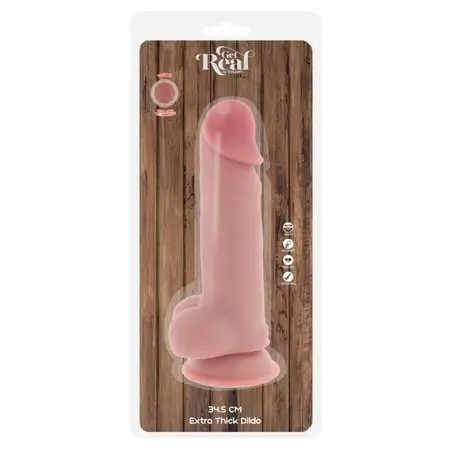 Get Real Deluxe много дебело двуслойно реалистично дилдо, 34,5 см