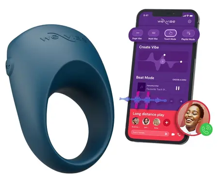 We-Vibe Pivot 2 Slate - Silicone Intimate Comfort Ring with App Control