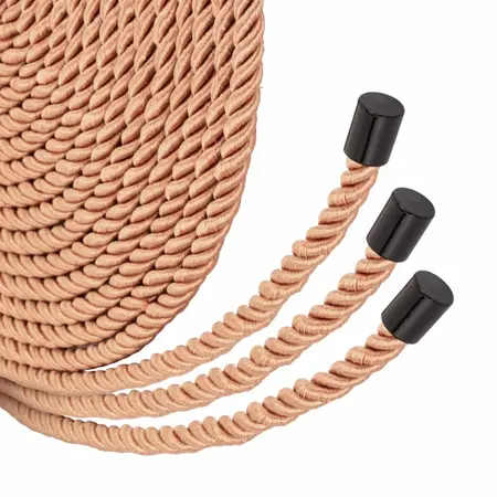 Rosy Gold Rope Set Elegant Luxury Bondage Ropes 8m Soft Fiber Gold