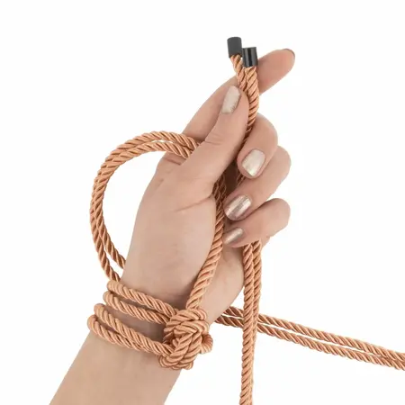 Rosy Gold Rope Set Elegant Luxury Bondage Ropes 8m Soft Fiber Gold