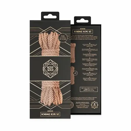 Rosy Gold Rope Set Elegant Luxury Bondage Ropes 8m Soft Fiber Gold
