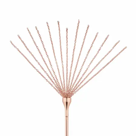 Rosy Gold Feather Tickler & Whip - 2-in-1 Rose Gold Accessory