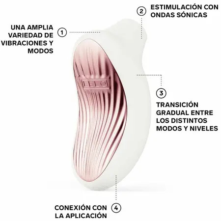 LELO SONA 3 Intimate Sonic Technology Device Cream Soft Silicone