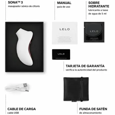 LELO SONA 3 Intimate Sonic Technology Device Cream Soft Silicone