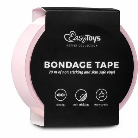 EasyToys Fetish Collection Bondage Tape Pink 20m - Flexible Restraint Tape