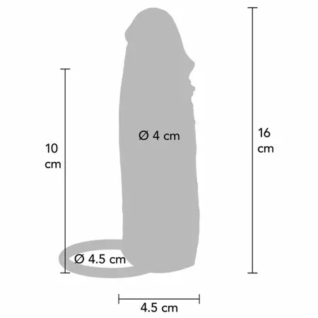 ToyJoy Hydrated Skin Silicone Sleeve Caramel 16 cm Double-Layer System