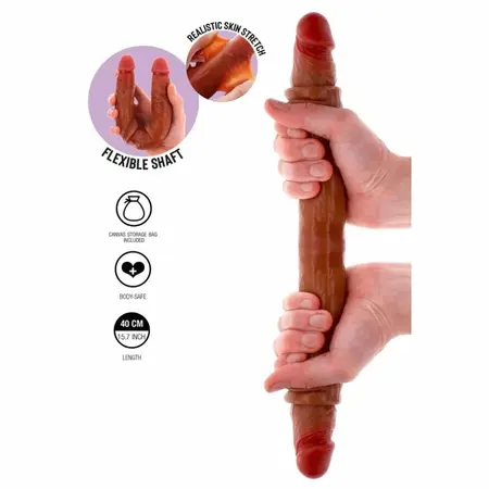 ToyJoy Get Real Silicone Double-Sided Intimate Device Caramel 40cm
