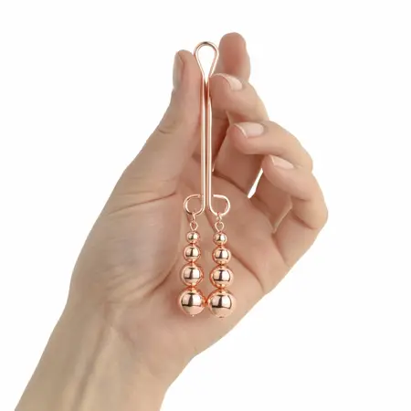 Rosy Gold Precision Clamp with Subtle Weight - Elegant Metallic Finish