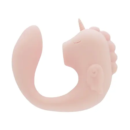 Unihorn C-Horse Coral Throb Dual Vibrating Intimate Device Silicone Pink