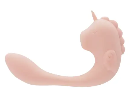 Unihorn C-Horse Coral Throb Dual Vibrating Intimate Device Silicone Pink