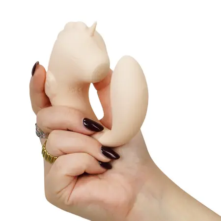 Unihorn C-Horse Coral Throb Dual Vibrating Intimate Device Silicone Pink