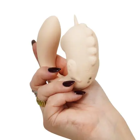 Unihorn C-Horse Coral Throb Dual Vibrating Intimate Device Silicone Pink