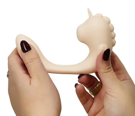 Unihorn C-Horse Coral Throb Dual Vibrating Intimate Device Silicone Pink