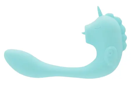 Unihorn C-Horse Ocean Peak Dual Motor Intimate Device, Blue Silicone