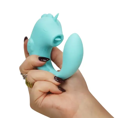 Unihorn C-Horse Ocean Peak Dual Motor Intimate Device, Blue Silicone