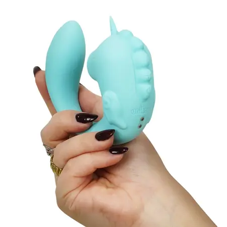 Unihorn C-Horse Ocean Peak Dual Motor Intimate Device, Blue Silicone