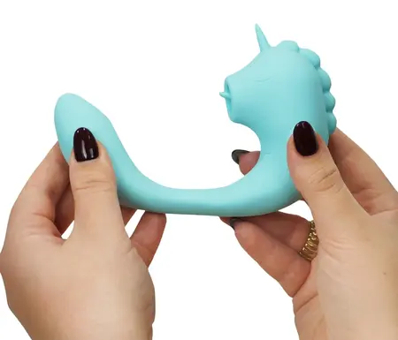 Unihorn C-Horse Ocean Peak Dual Motor Intimate Device, Blue Silicone