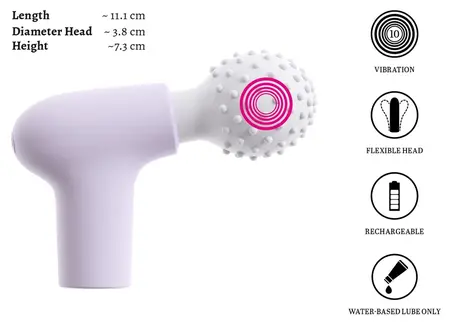 beau coeur RIONEX Mini Massage Device Compact Silicone 10 Modes Pink