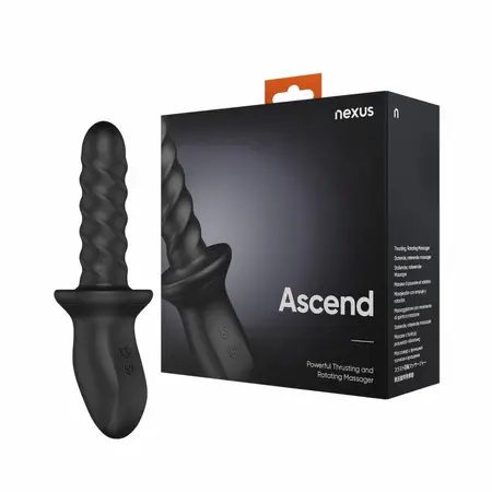 Nexus Ascend Black Rotating-Thrusting Intimate Device, Ergonomic, Waterproof