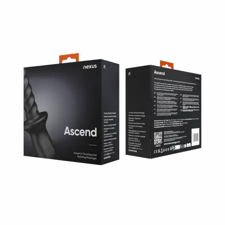 Nexus Ascend Black Rotating-Thrusting Intimate Device, Ergonomic, Waterproof