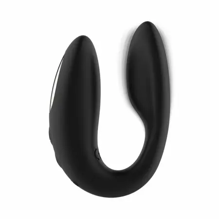 Rosy Gold C-Shape Black - Multi-Zone Vibrator with Luxury Charging Case