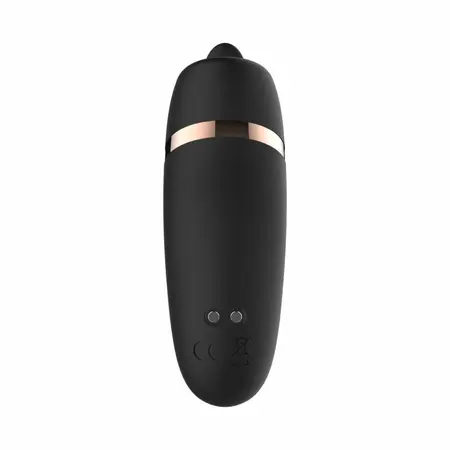 Rosy Gold Licking Stimulator Black with Premium Charging Case - Compact Design