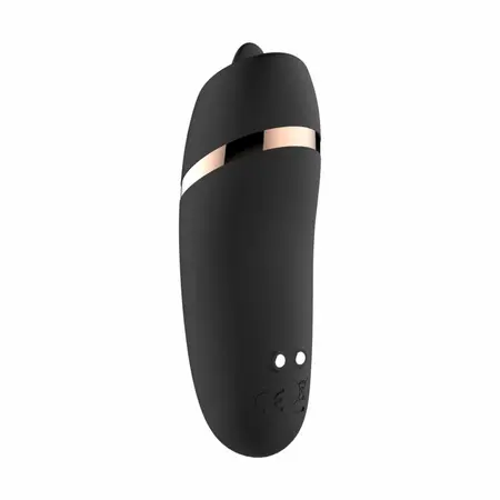 Rosy Gold Licking Stimulator Black with Premium Charging Case - Compact Design